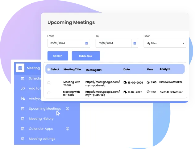 Upcoming Meetings